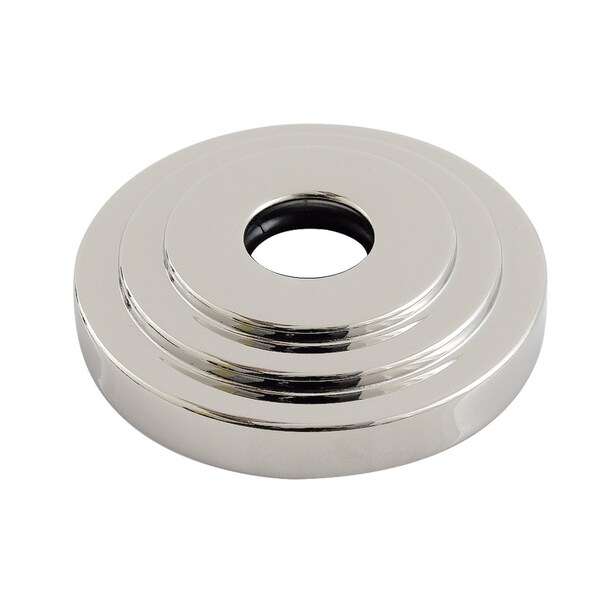 3Inch OD Decorative Escutcheon Flange 34 Inch ID, Polished Nickel